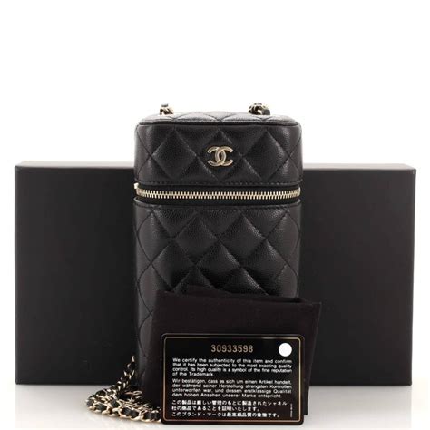 chanel classic vanity phone holder with chain|Clutches with Chain .